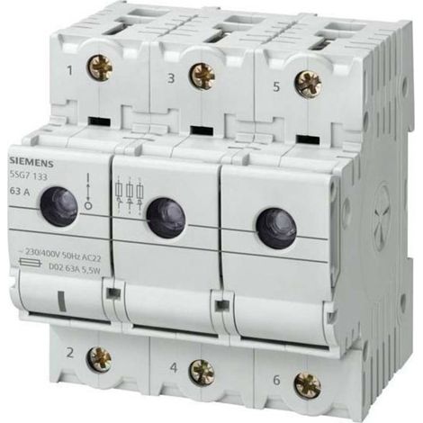Siemens 5SG7133 Sezionatore Misura fusibile = D02 63 A 400 V 1 pz. (1/4)