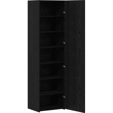 Maison Exclusive - Credenza 2 pcs Rovere Nero 50 x 42,5 x 185 cm