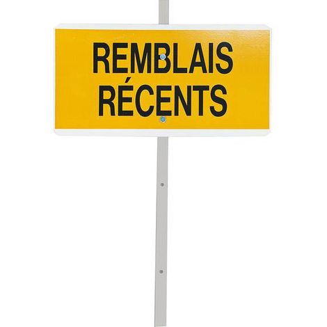 PIQUET 'REMBLAIS RECENTS' AVEC FACE RETROREFLECHISSANTE TALIAPLAST - 520105