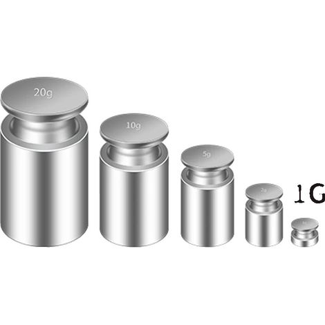 Kalibriergewichte Set, Präzisionsgenauigkeit, langlebiges Material, 1g2g5g10g20g 5Stück (1/2)