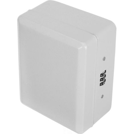 Boîte à Clés Murale 6 Supports Serrure à Combinaison, Armoire à Clés Sécurisée en Métal Blanc, Rangement pour Bureau Et Immobilier Professionnel