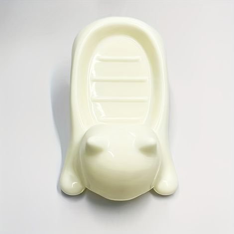 [Porte-savon chat mignon] Porte-savon chat blanc et rose brillant  Porte-savon décoratif en plastique avec évacuation, P (1/5)
