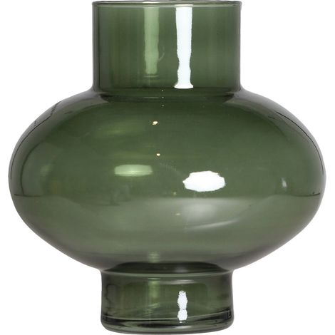 Vase Ghalea Vert Esprit Shabby Chic en Verre - Vert shabby chic élégant en verre (1/4)
