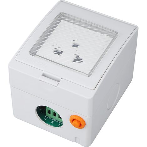 Prise connectée WiFi en PC ABS IP55 étanche avec application de contrôle à distance pour salle de bain et extérieur 100 à 240 V SN55 AM (prise US 16 A) (1/5)