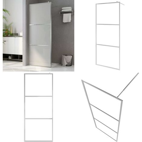Parete per Doccia Walk-in in Vetro Smerigliato ESG 100x195 cm - Doccia walk-in - Vetro smerigliato