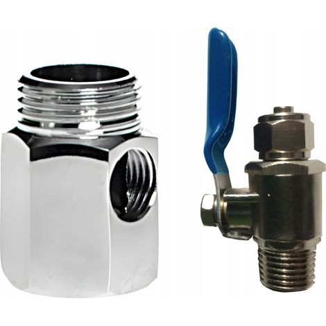 Raccord 1/2" + vanne de filtre à eau  osmose inverse, réfrigérateur, machine à glaçons (1/2)