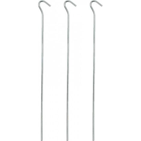 Heringe – 30 Stück – Metall – halbkreisförmig – 30 cm – für Zelt oder Windschutz (1/2)