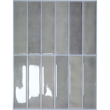 10pcs Self-Adhesive Splash Guards for Kitchen, Bathroom, and Wall Tiles, Light Gray (1/5)