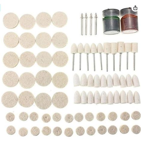 Tampon De Polissage - Accessoires Pour Outil Rotatif - Pour Métal Verre Bijoux - Diamètre Queue 3 Mm - Ensemble 80 Pièces (1/5)