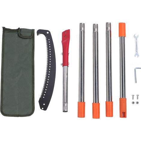 Tijeras de podar manuales con mango extensible de acero inoxidable: tijeras de jardín con 5 segmentos ajustables para cortar y podar en el jardín. (1/5)
