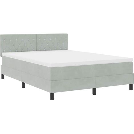 Maison Exclusive - Cama Box Spring LED con LED Gris Claro 160 x 2