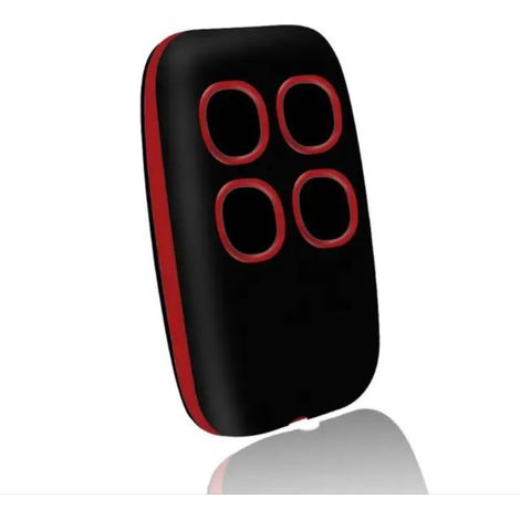 Télécommande portail universelle 4 en 1, multifréquence 280-868 MHz, rolling code, programmable, avec liste de compatibilité, rouge (1/5)