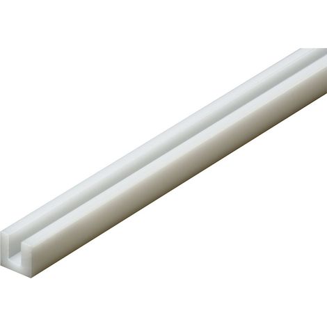 TAMIYA 70202 – Profilo a U 3 X 3 mm, 5 Pezzi, in plastica, 400 mm, Colore: Bianco