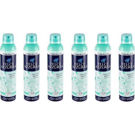 SET 6 FELCE AZZURRA ARIA DI CASA MUSCHIO BIANCO SPRAY 250ML (1/2)