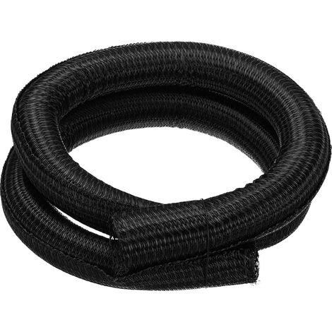 Gaine Cable Tressée Fendue 50mm Id 1,5Mètre en Pet Noir (1/5)