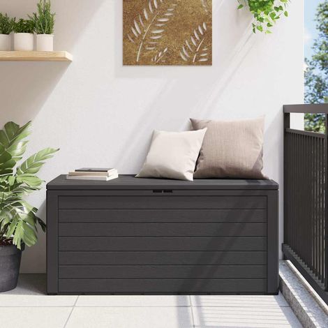 Boîte de rangement de jardin-Coffre de rangement-Stockage Rangement Anthracite 116x44x55 cm 763656 (1/5)