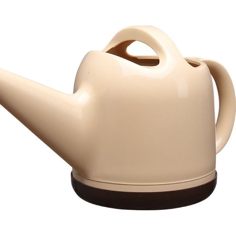 Arrosoir rond et mignon, arrosoir ménager, arrosoir de jardinage, outil de jardinage épais moulé par injection, 4 L beige (1/5)