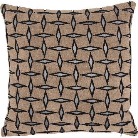 Cuscino diamant 40x40cm grafico jacquard marrone - Atmosphera créateur d'intérieur