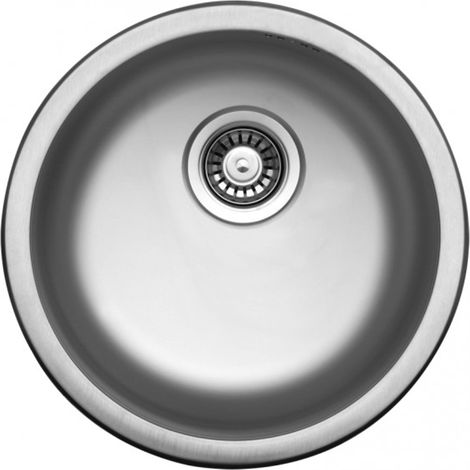 Rundspüle inkl. Zubehör, Edelstahlspüle, Einbauspüle, Waschbecken, Küchenspüle (1/3)