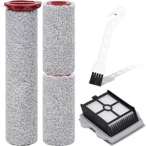 Juego de repuestos para aspiradora Roborock Dyad Pro/Dyad Pro Combo: 3 rodillos, 1 filtro y un cepillo de limpieza (1/5)