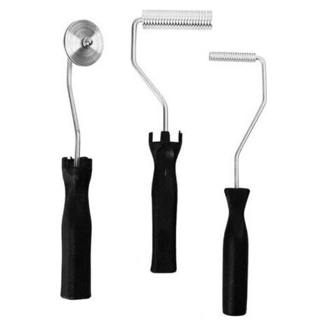 Kit 3pcs en fibre de verre et alliage d'aluminium - Rouleau débulleur et outil à bulle pour moule, résine et composite - (1/4)
