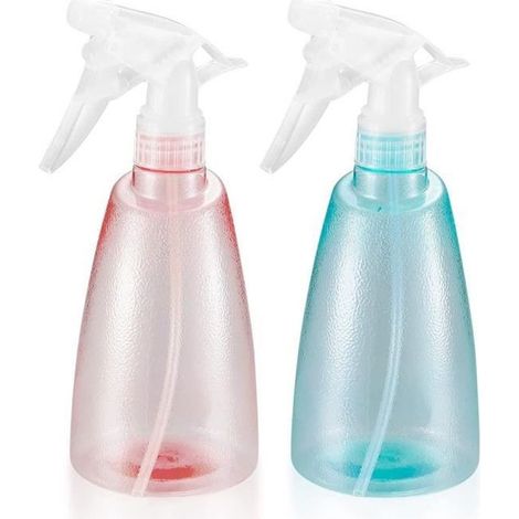 Flacons pulvérisateurs vides 500 ml – Lot de 2 bouteilles en plastique léger pour usage ménager, jardinage ou coiffure (1/4)
