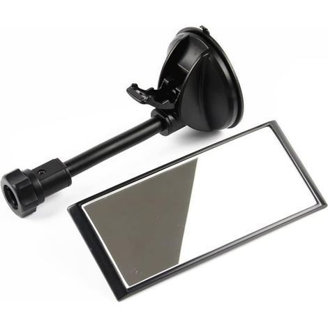 Rétroviseur De Voiture Universel, Rétroviseur Conduite Accompagnée Rétroviseur Intérieur De Voiture à Ventouse, Réglable à 360 Degrés Miroir De Courtoisie pour Voitures, SUV, Camionnettes(Noir) (1/5)