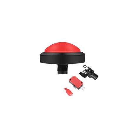 Bouton d'arcade massif de 100 mm avec LED convexité, remplacement de console (rouge) (1/5)