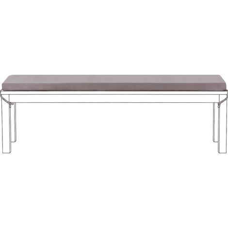 Cojín para banco de jardín con lazos funda extraíble exterior gris Tuscania (1/5)