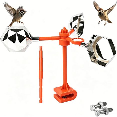 Dispositif réfléchissant pour Oiseaux,Effaroucheur Pigeons Réflexion360° Anti-Pigeon Éolienne, Effaroucheur pour Pigeons, Idéal pour Jardin, Toit, Ferme, Balcon (1/5)