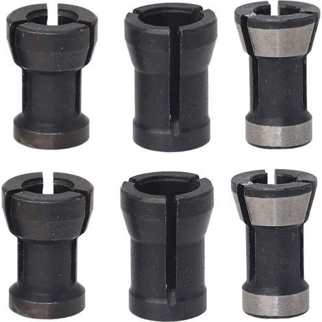 Pieces HSS Chuck Head Collet Router Head Adapter Converter for Drills Engraving Machine for Trimmer Electric Woodworking Router Collet Holder (6/6.35/8mm)