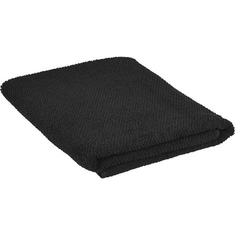 Telo bagno per doccia 90x140 cm nero in cotone 100% (1/5)