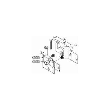 Nice 525.10017 - Staffa Perno quadro 10 mm + staffa