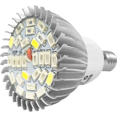 2 ampoules LED 28W à spectre complet pour la croissance des plantes et des fleurs, 110V (Culot : E14) (1/4)