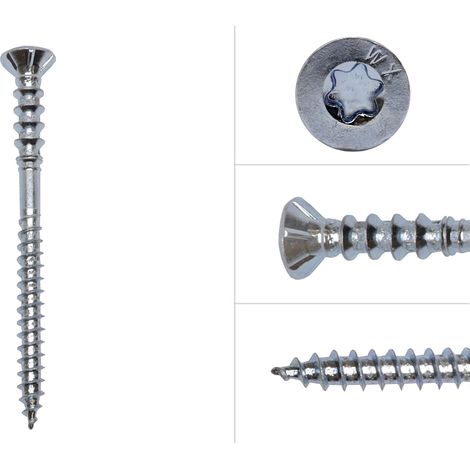 Justierschrauben Verzinkt 6 x 80 mm Torx 30 - 100 Stück