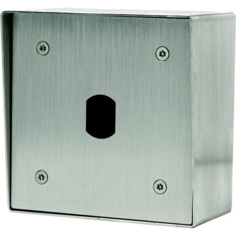 Aiphone – Boîtier inox saillie pour lecteur VIGIK VBST25 – Protection et fixation pour interphone – Pour chantiers humides et espaces confinés