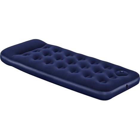 Bestway Luftmatratze Aufblasbar Beflockt mit Fußpumpe 185x76x28 cm