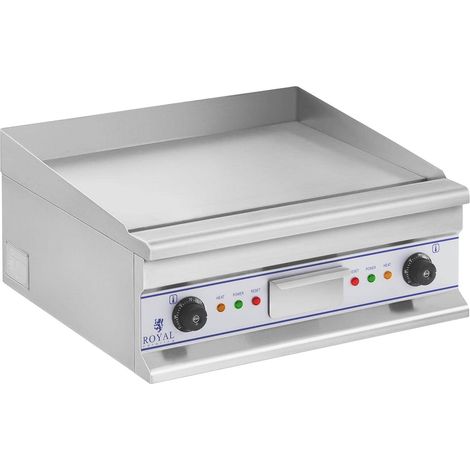 Plancha elettrica doppia 60 cm liscia 2×3 750 watt inox 140004049