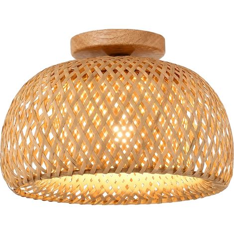 Lámpara colgante, diseño tejido, uso versátil, 1 pieza, 30 cm, bombilla no incluida. (1/2)