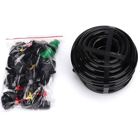 Kit d'arrosage goutte-à-goutte automatique réglable pour pots de fleurs, outil DIY d'irrigation avec ensemble de 12 pièces (1/5)