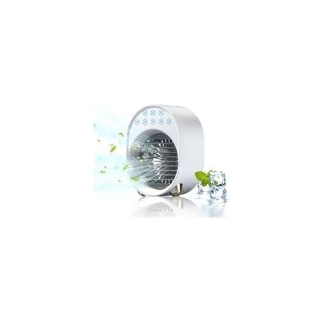 Mini-Tragbare Klimaanlage ohne Abluft, Leiser Schlafzimmerventilator, USB-aufladbare mobile Klimaanlage, Kleiner Luftbefeuchter, Weiß - KZQ (1/5)