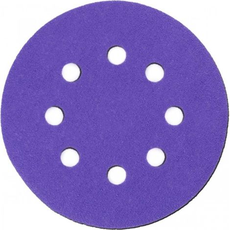 Discos de lijado cerámicos de 125 mm, n.° 60, con velcro, juego de 5