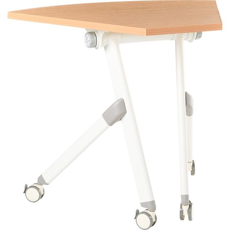 Escritorio moderno plegable con ruedas mesa móvil portátil 90 x 64 cm estructura metálica marrón Bendi