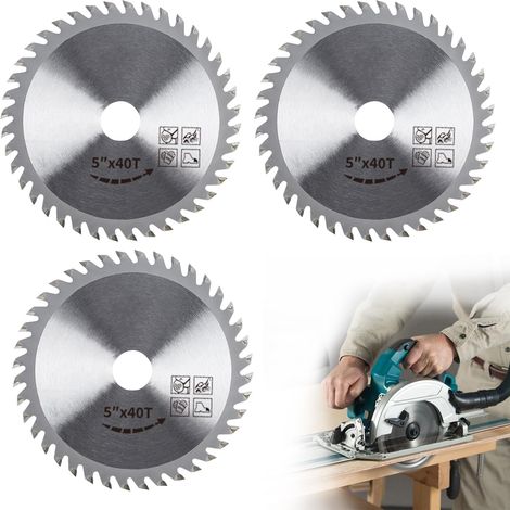 Lot De 3 Lames De Scie Circulaire, 115 mm 40 Dents Lame De Scie Circulaire Multifonction pour Meuleuse D'angle, 4,5", pour Meuleuse D'angle, pour Couper Du Bois (1/5)