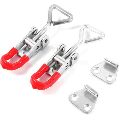 2Pcs Loquet à Levier pour Armoire Métallique, Poignée de Tiroir à Verrouillage, Serrure à Pince pour Placard (1/5)