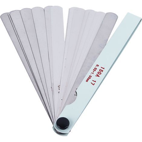 Jauge d'épaisseur métrique en acier inoxydable, haute précision 0.02 à 1.0mm, 17 lames (1/5)