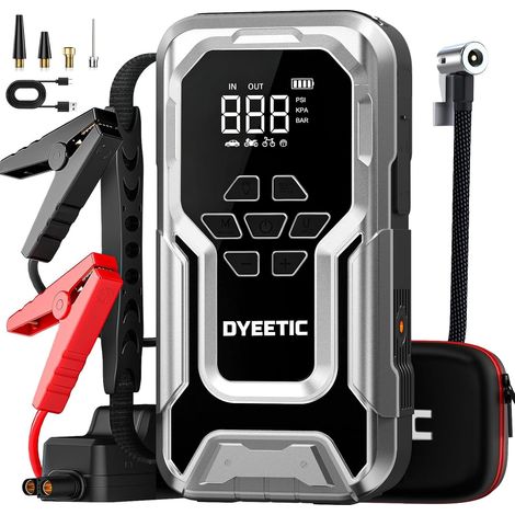 Booster Batterie Voiture Lithium 8000A avec Compresseur 150PSI/10.3Bar (1/5)