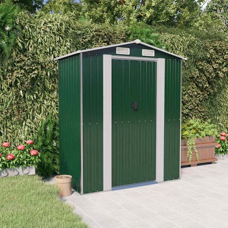Abri de jardin-Remise Cabane pour outils Vert 192x108x223 cm Acier galvanisé (1/5)