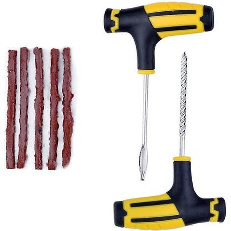 Kit de réparation de crevaison avec mèches en caoutchouc et poignée en T (1/4)