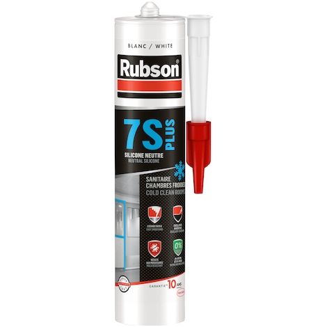 Rubson – Mastic sanitaire 310 ml – Pour joints de baignoire et douches – Excellente élasticité – Réticulation rapide – Applications en locaux contrôlés (1/2)